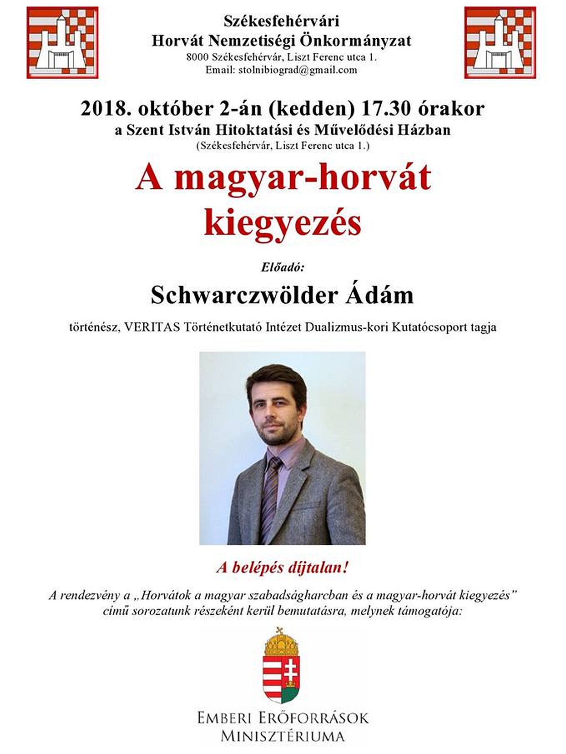 A magyar-horvát kiegyezés - Schwarzwölder Ádám, történész előadása Fehérváron